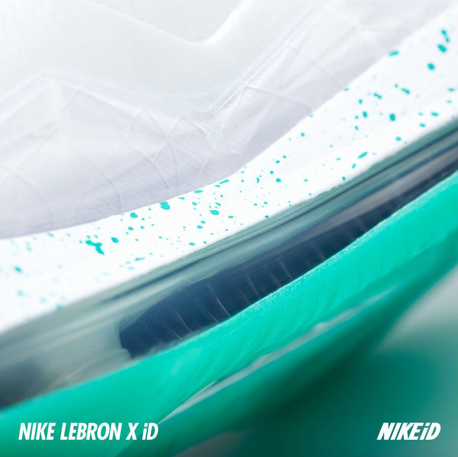 Nike LeBron X iD White Pink Flash Atomic Teal (2)