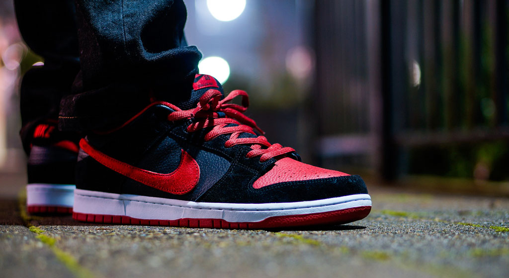 DRUMattX in the 'Bred' Nike Dunk Low SB J-Pack