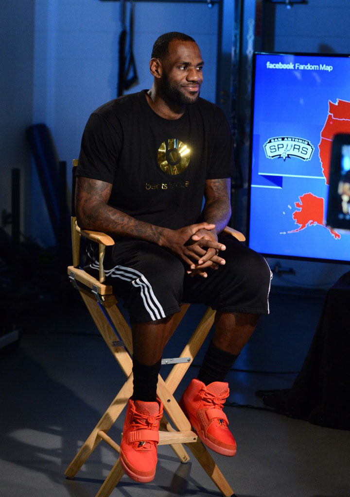 LeBron James wearing Nike Air Yeezy II 2 Red October (10)