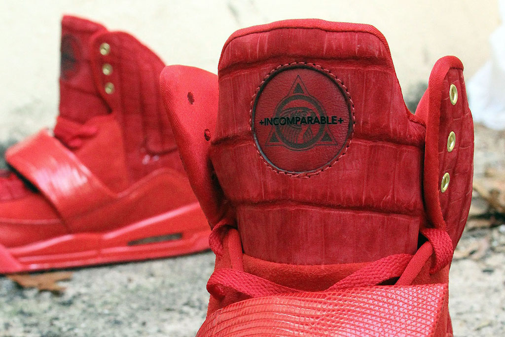 Nike Air Yeezy 'Red Croc Lizard Suede' by JBF Customs (5)