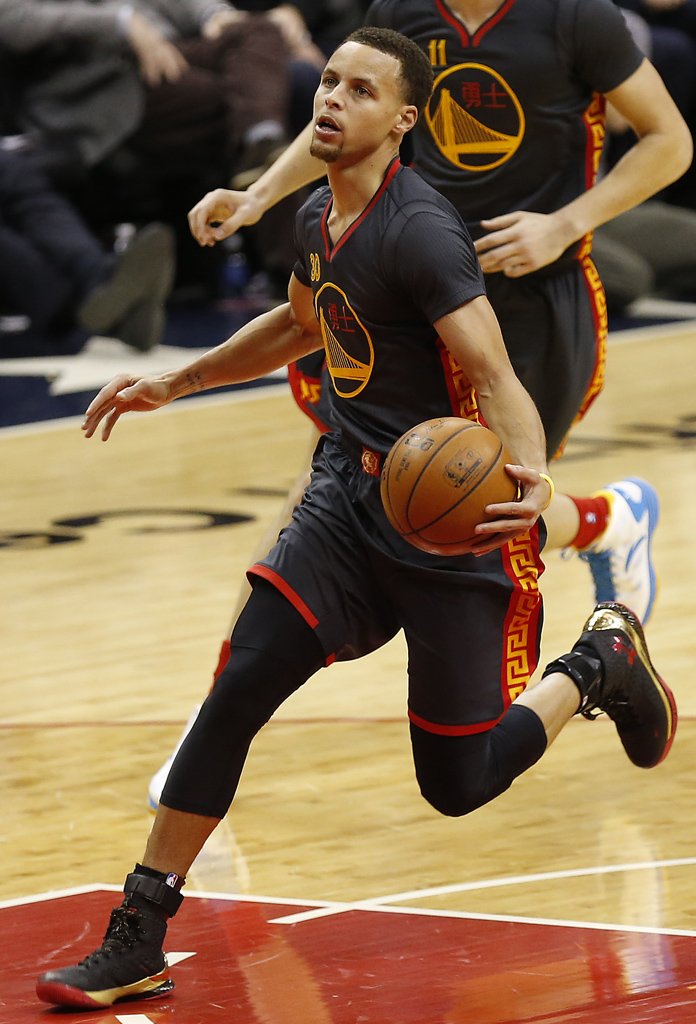 Stephen Curry wearing Under Armour Curry One Chinese New Year (1)
