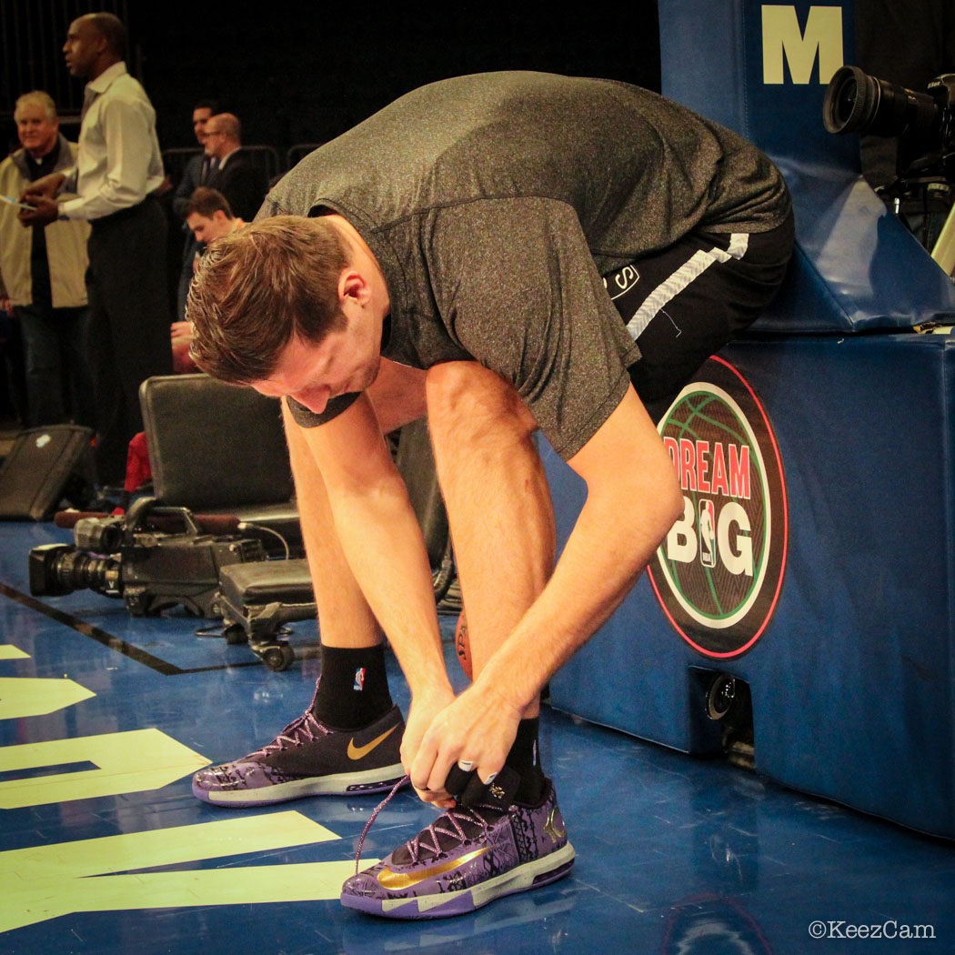 Sole Watch: Up Close At MSG for Knicks vs Nets - Mirza Teletovic wearing Nike KD 6 BHM (2)