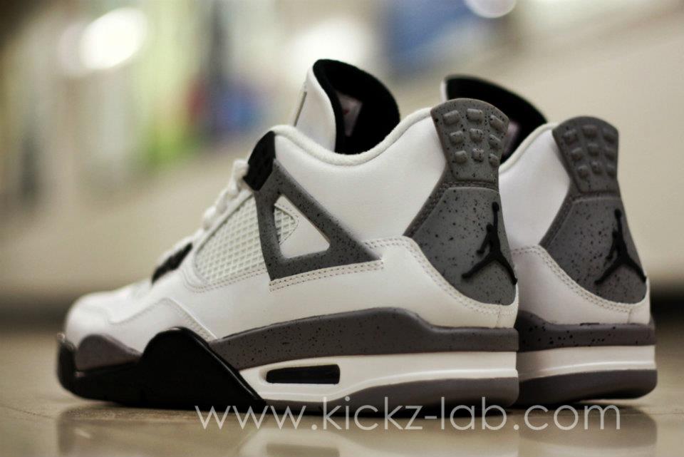 retro 4 grey and white