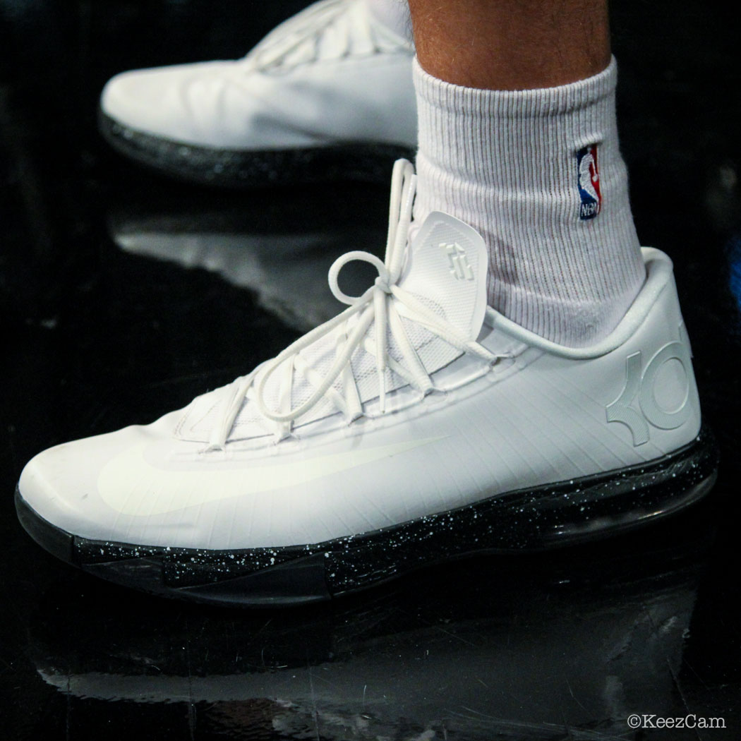 SoleWatch // Up Close At Barclays for Nets vs Clippers - Mirza Teletovic wearing Nike KD 6 iD