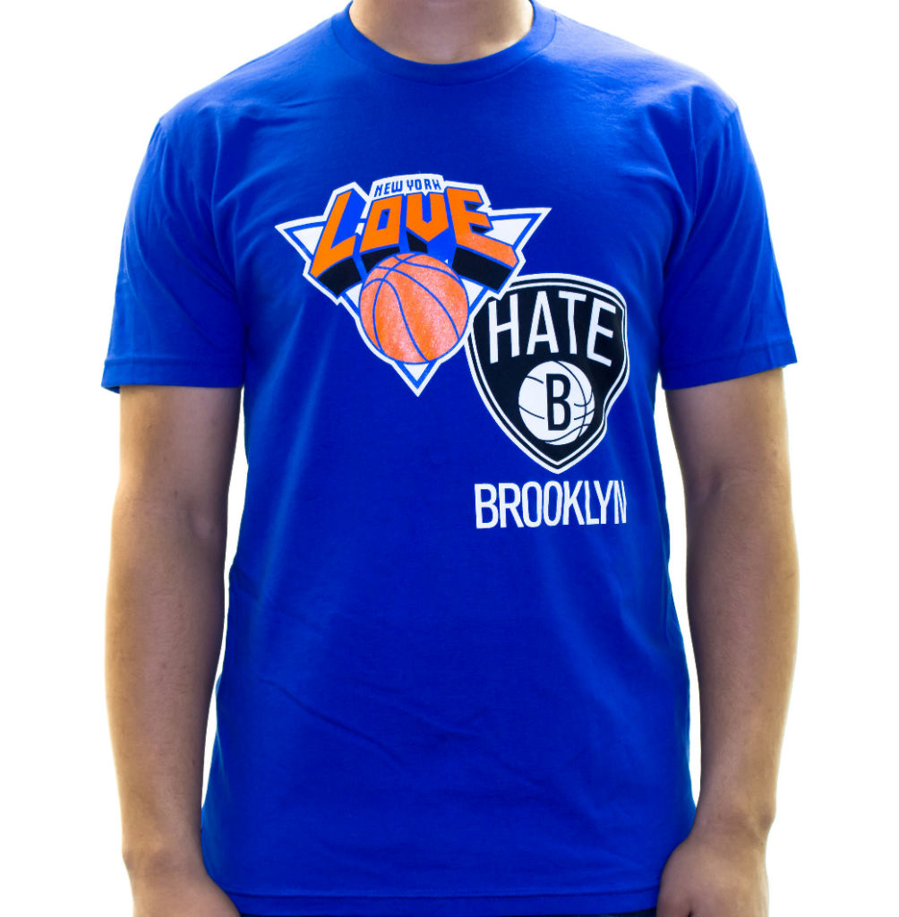Where Brooklyn At Love/Hate Knicks Nets T-Shirt (3)