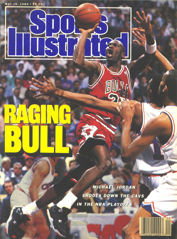 Michael Jordan wears 'Bred' Air Jordan IV 4 on May 1989 Sports Illustrated