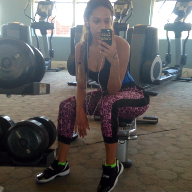 Erica Mena wearing Air Jordan XI 11 Low Infrared 23