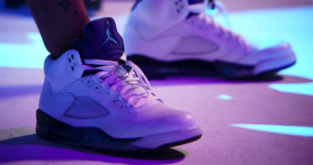 Every Air Jordan Spotted in Riff Raff's 'Tip Toe Wing in My Jawwdinz' Video: Air Jordan V 5 Grape
