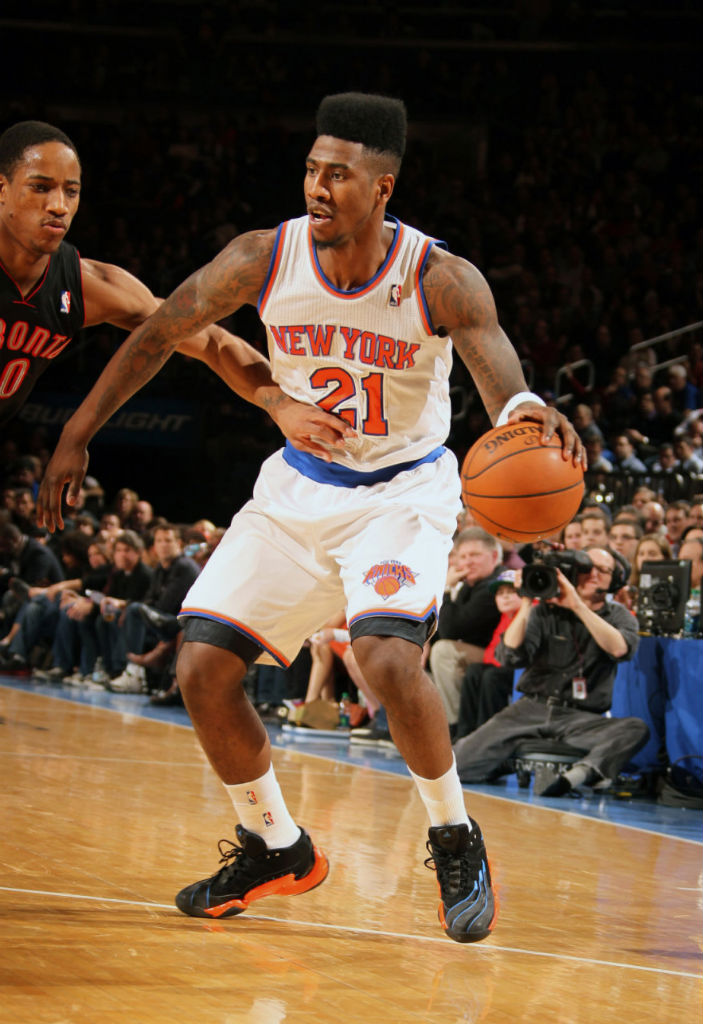 Iman Shumpert wearing adidas Real Deal Knicks PE (1)
