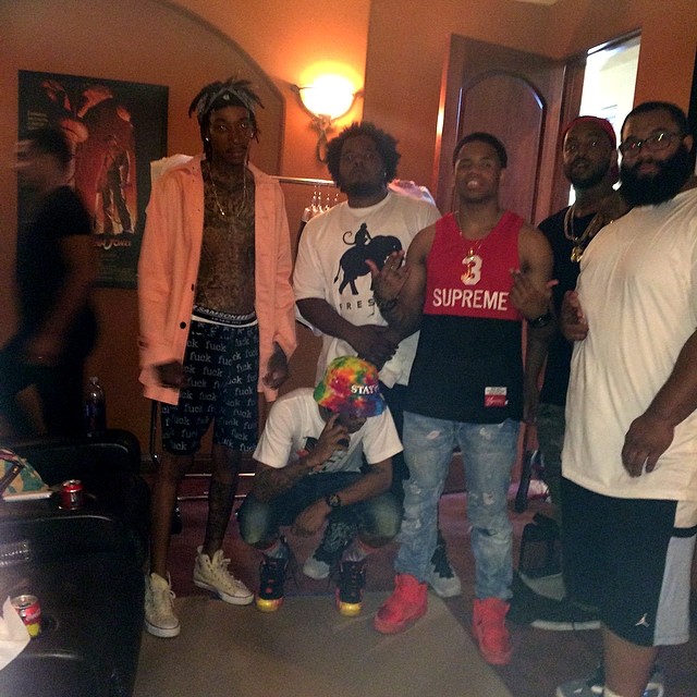 Mack Wilds wearing Nike Air Yeezy II 2 Red October; Wiz Khalifa wearing Converse Chuck Taylor All Star