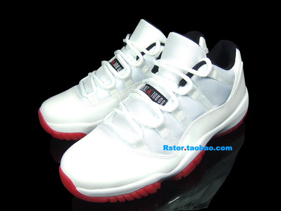 retro 11 low red and white