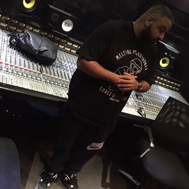 DJ Khaled wearing Air Jordan IV 4 Fear Pack