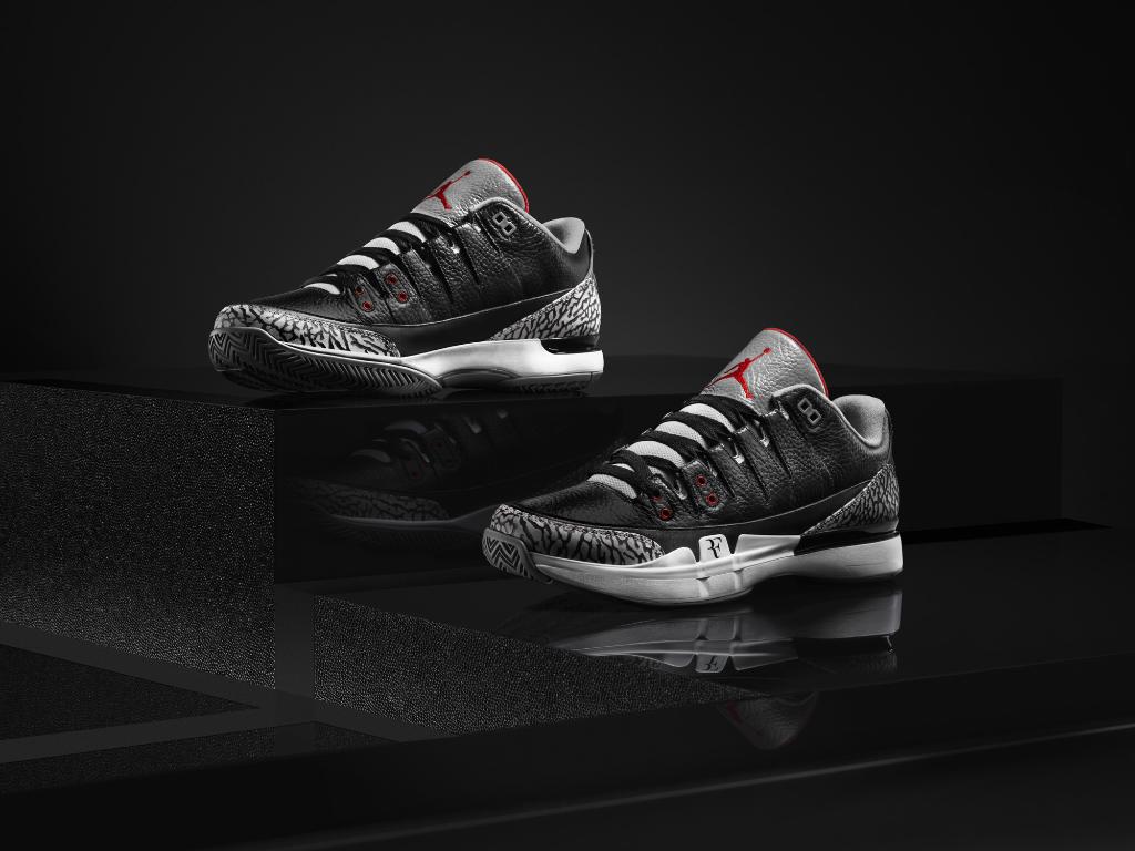 Nike Zoom Vapor Air Jordan 3 Black Cement (3)