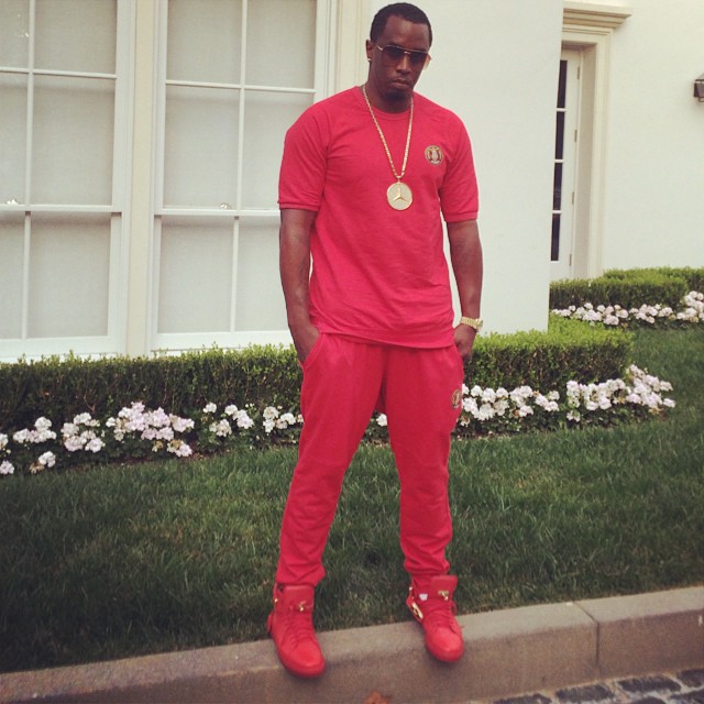 Diddy wearing Buscemi 100mm Red