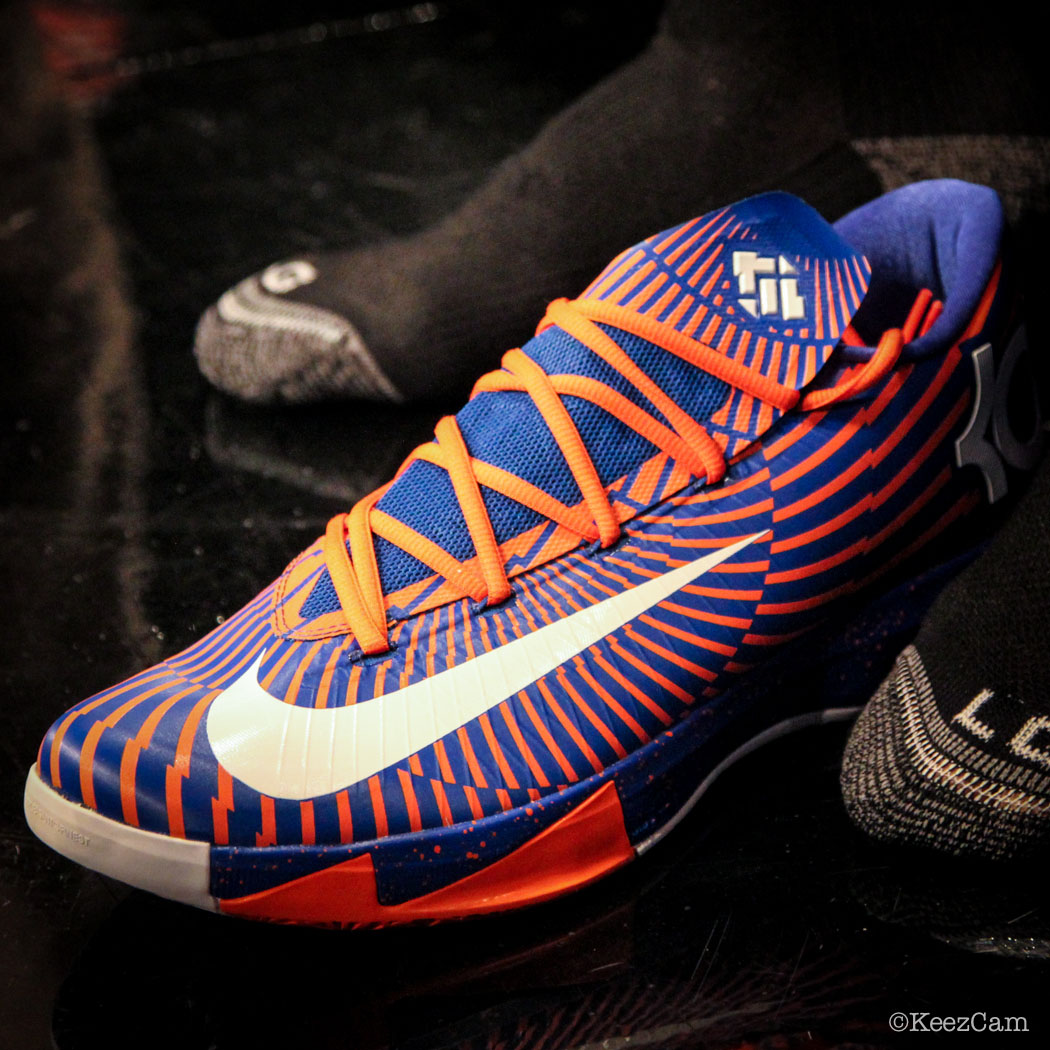 SoleWatch // Up Close At Barclays for Nets vs Knicks - JR Smith wearing Nike KD 6 iD Precision