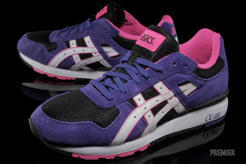 ASICS GT II black purple suede and mesh
