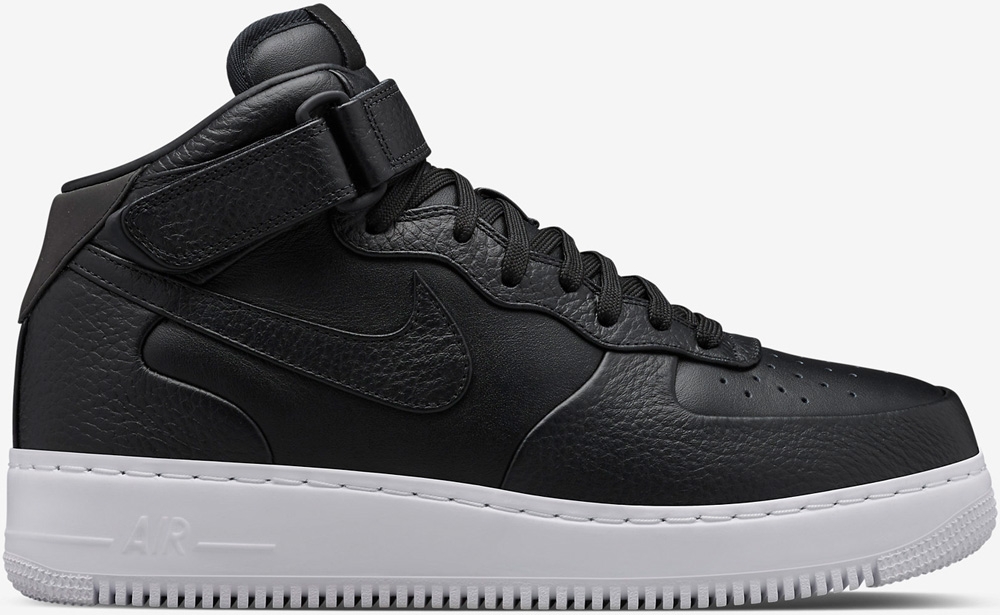 nike sf air force 1 mid black and white