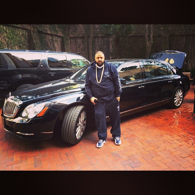 DJ Khaled wearing Air Jordan 12 Obsidian
