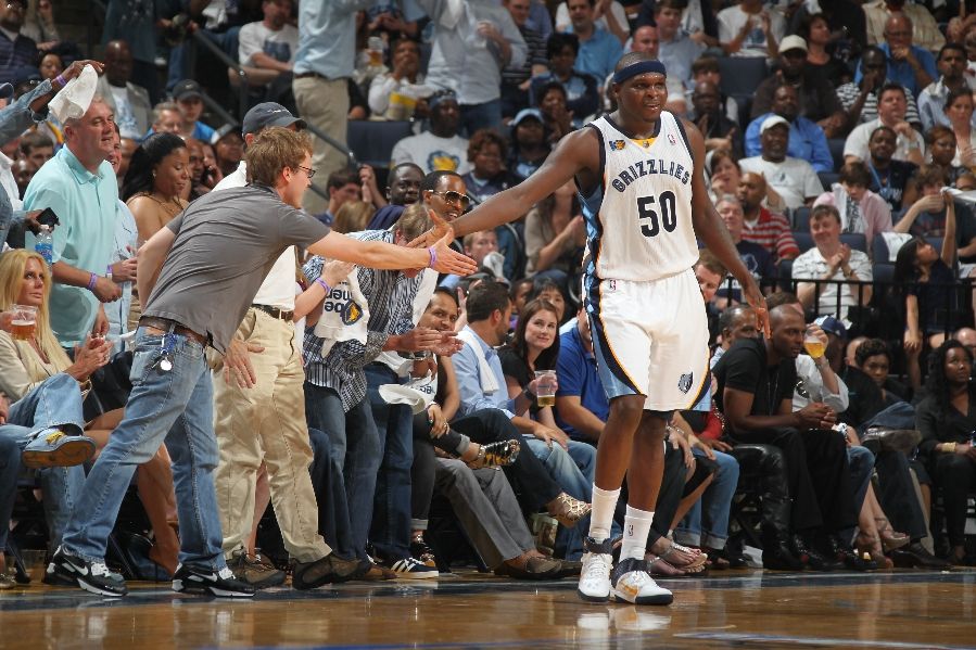 Zach Randolph wearing the Nike Air Max Fly By