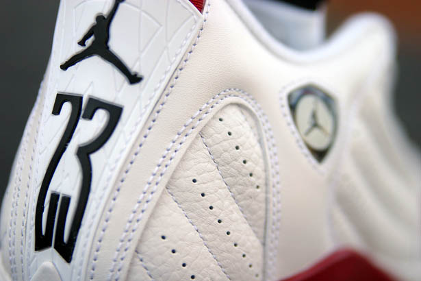Air Jordan 14 XIV Retro Shoes White Varsiy Red 487471-101 (13)