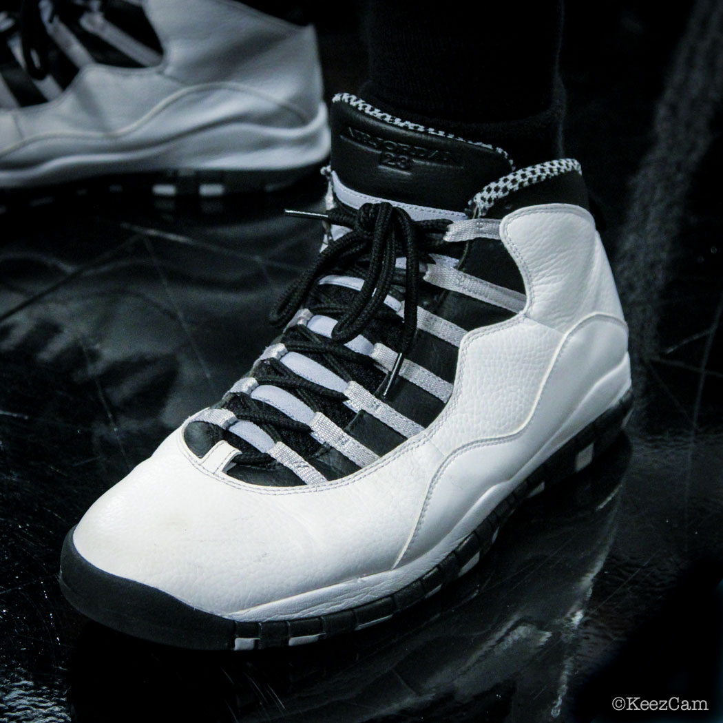 SoleWatch // Up Close At Barclays for Nets vs Nuggets - Darrell Arthur wearing Air Jordan 10 Steel
