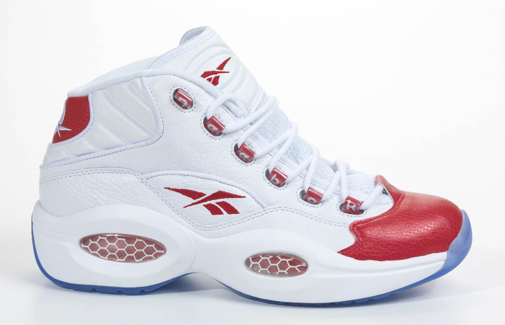 Reebok Question White Red 2012 Official Allen Iverson Shoes (1)