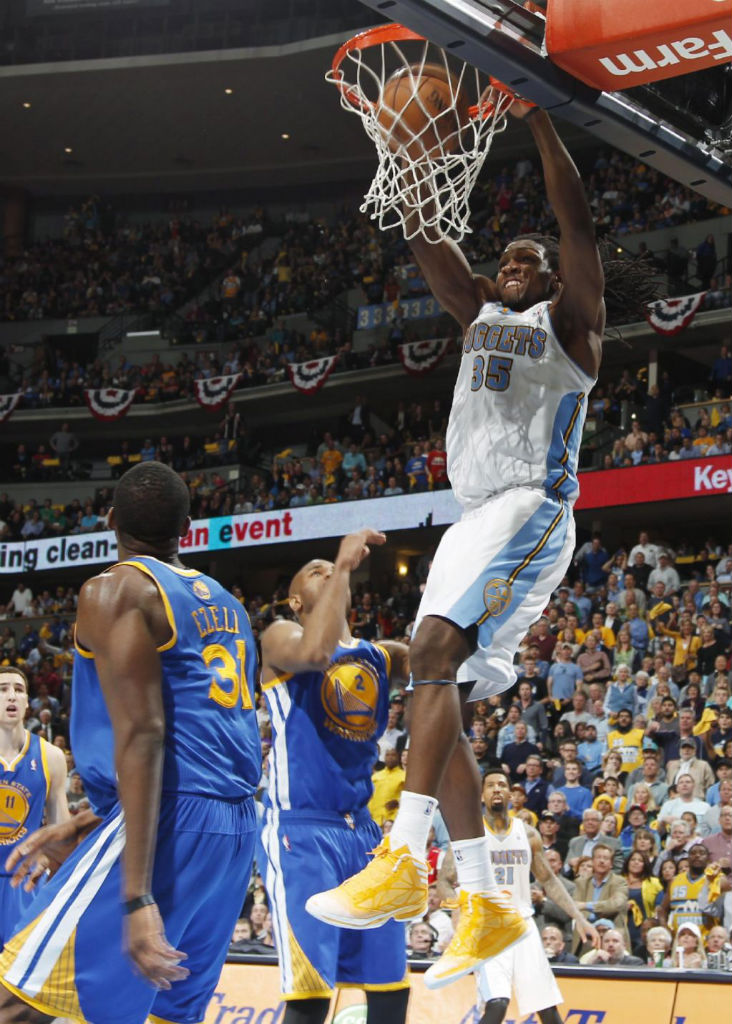 Kenneth Faried wearing adidas Crazy Fast Yellow White