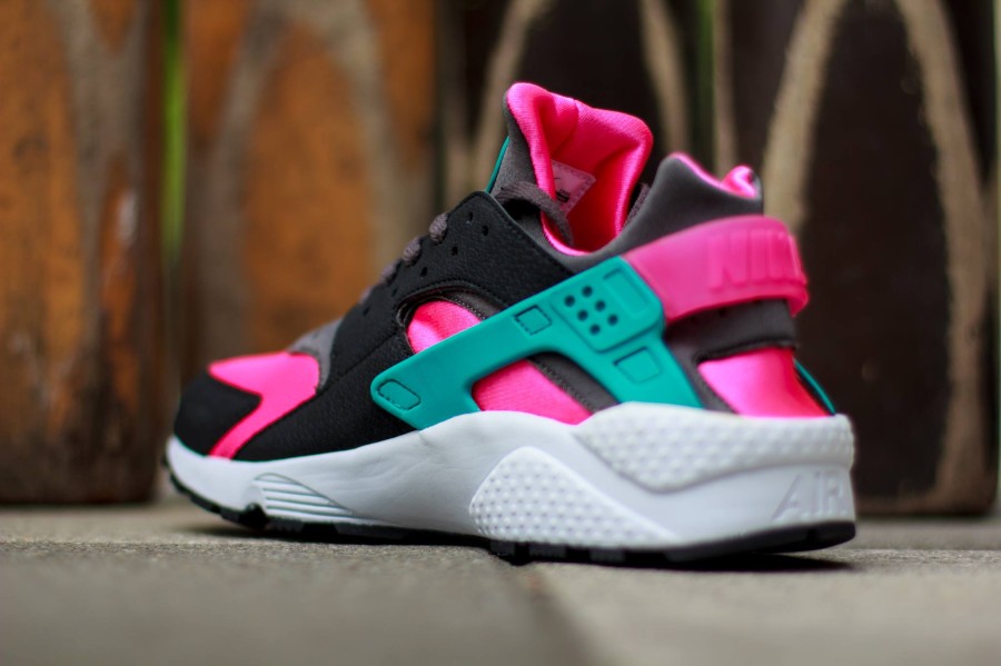 pink blue black and white huaraches