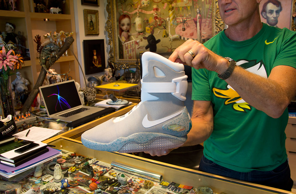 Tinker Hatfield with the Nike Air Mag