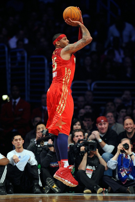 Carmelo Anthony wearing the Jordan Melo M7