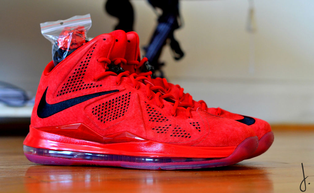 Nike LeBron X EXT Red Suede