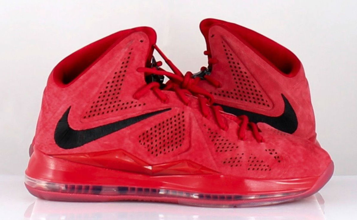 lebron 10 red suede