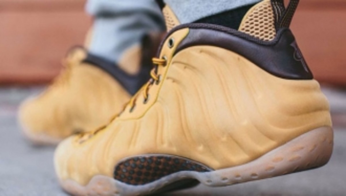 wheat foamposites on feet