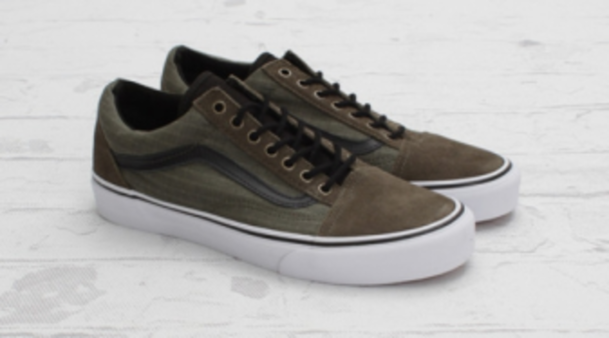 olive green old skool vans womens