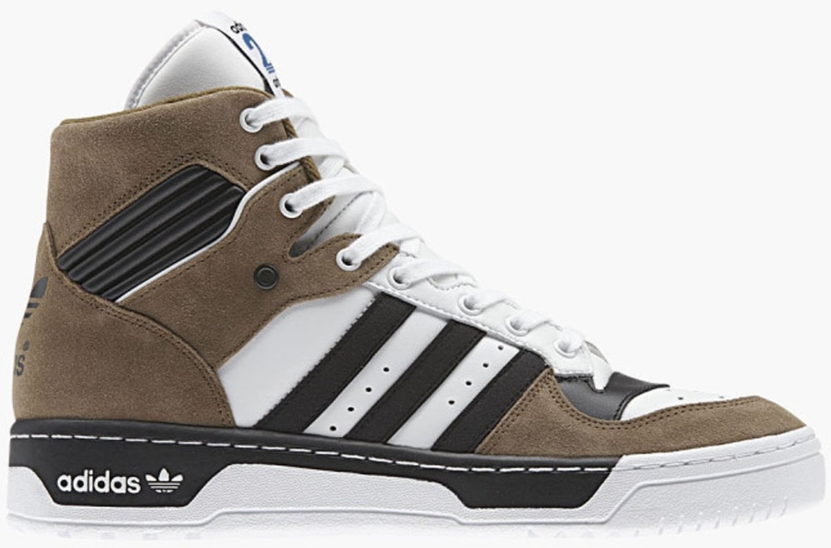 adidas white brown sole
