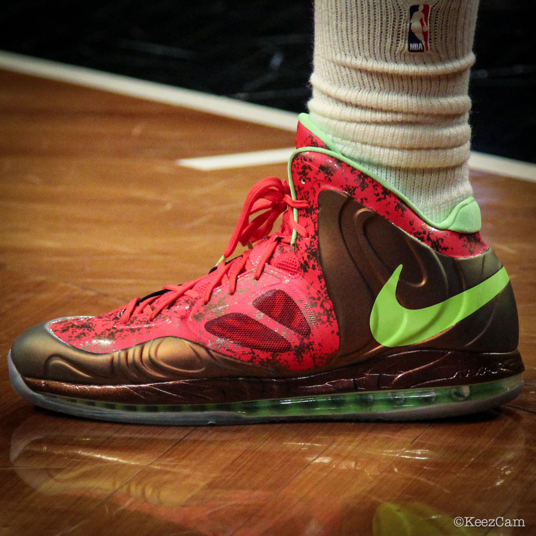 Andre Drummond wearing Nike Air Max Hyperposite Red/Green (1)