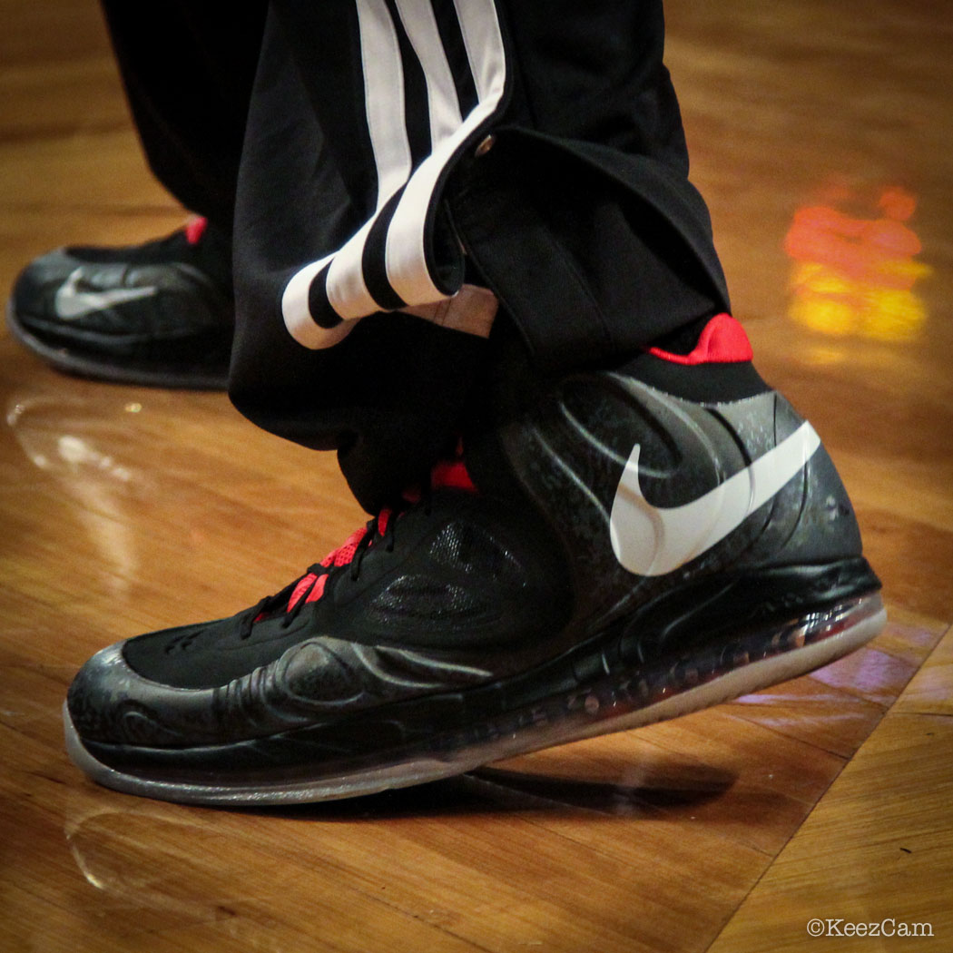 Sole Watch // Up Close At Barclays for Nets vs Heat - Chris Bosh wearing Nike Air Max Hyperposite PE