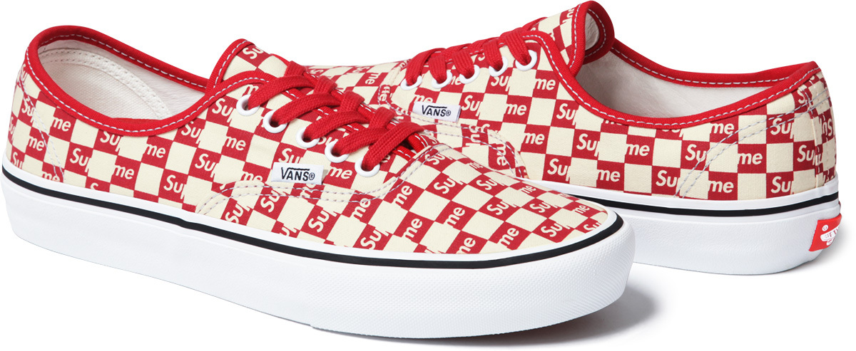 supreme vans red checkered