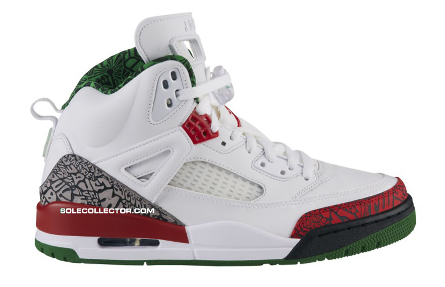 Jordan Spizike OG White/Varsity Red-Cement Grey-Classic Green Release Date 315371-125