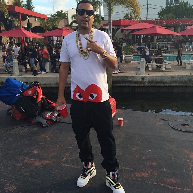 French Montana wearing Nike Air Force 1 RT