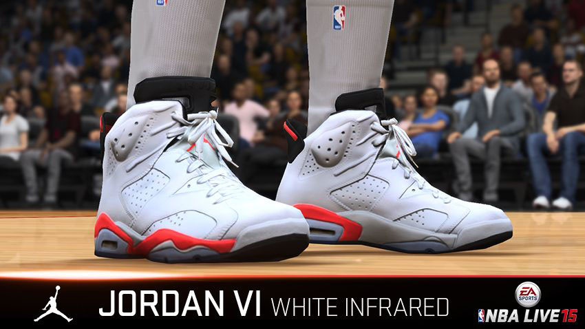 NBA Live 15 Sneakers: Air Jordan VI 6 White/Infrared