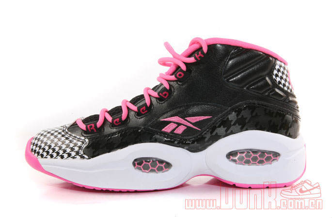 Reebok Question GS Black/Pink Houndstooth (2)