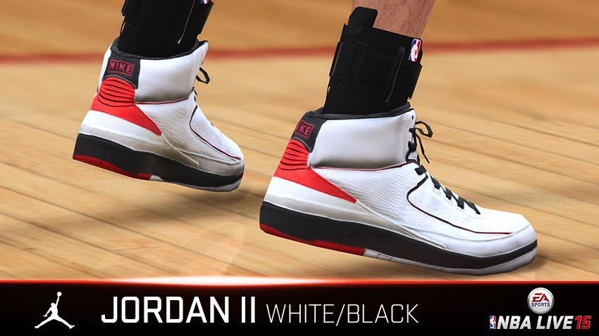 NBA Live 15 Sneakers: Air Jordan II 2 White/Black