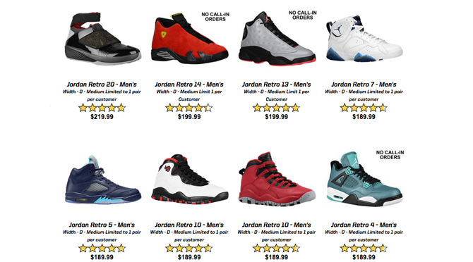 jordan shoes prices