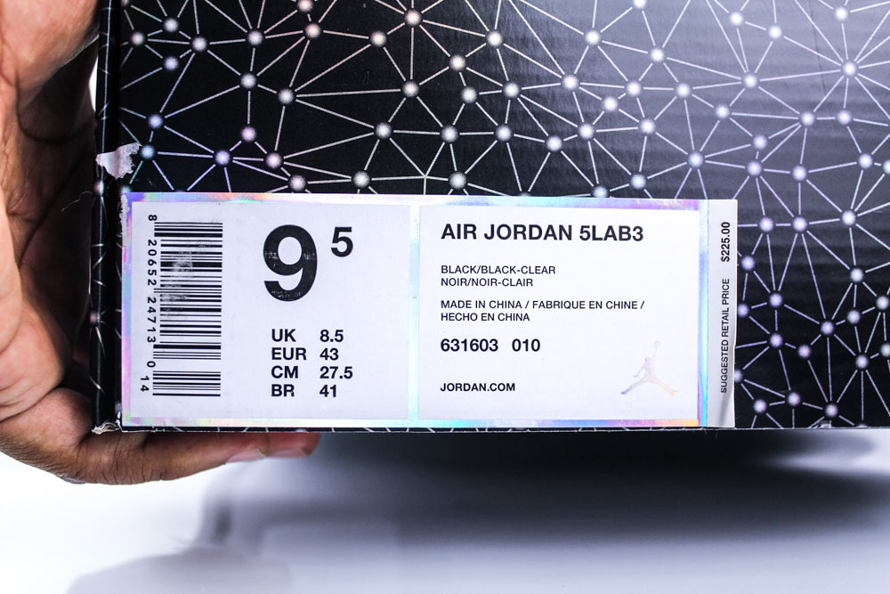 Air Jordan 5Lab3 Black Unboxed 631603-010 (1)