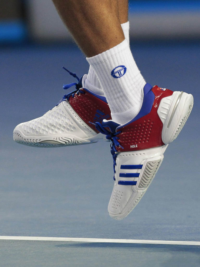 Novak Djokovic wearing adidas Barricade 6.0