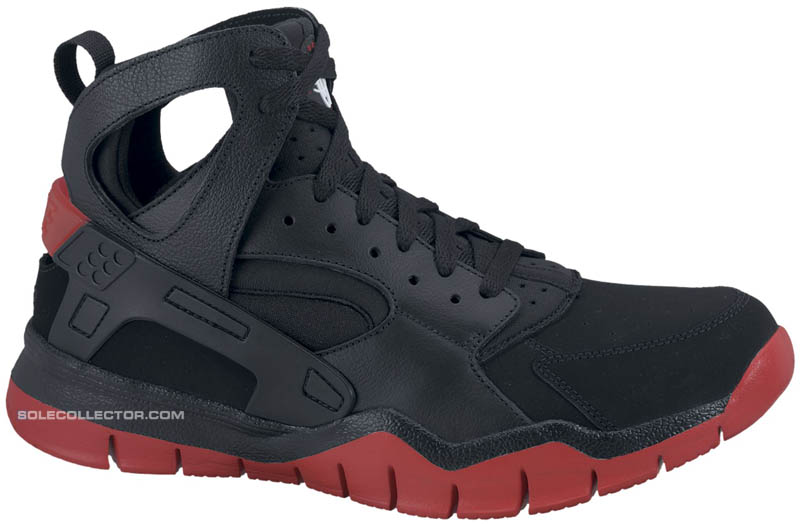 Nike Huarache Basketball Black Black Sport Red 488054-006 (1)