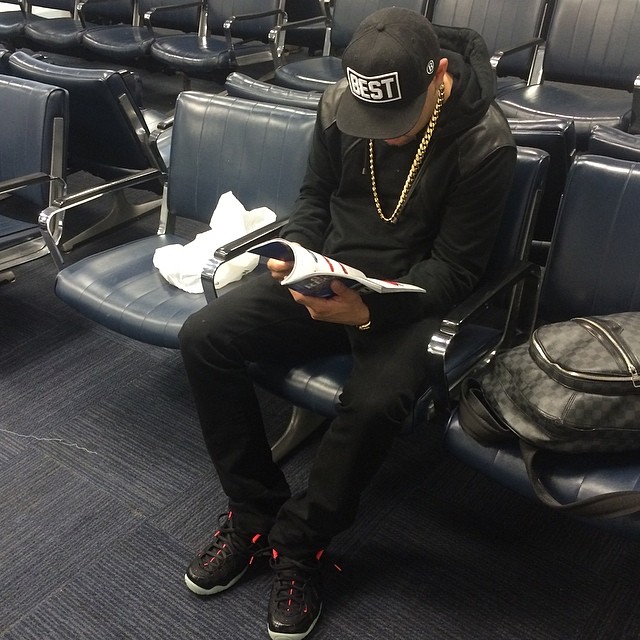 DJ Envy wearing Nike Air Foamposite Pro Yeezy
