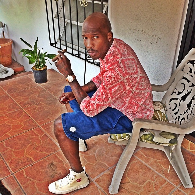 Chad Johnson wearing Comme des Garcons PLAY All Star Hi