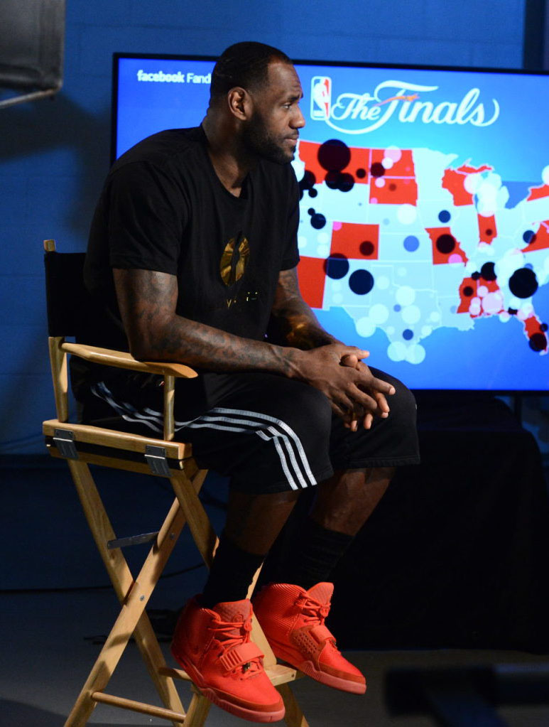 LeBron James wearing Nike Air Yeezy II 2 Red October (11)